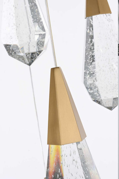 Elegant Lighting - 1013G48SG-02CR - LED Chandelier - Amora - Satin Gold
