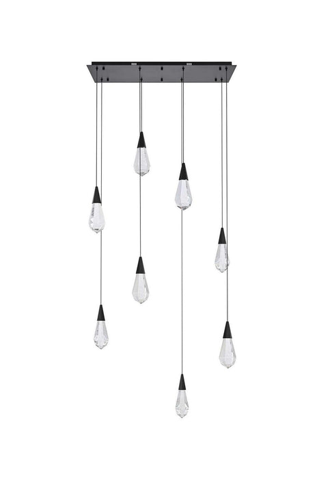 Elegant Lighting - 1013D36BK-02CR - LED Pendant - Amora - Black