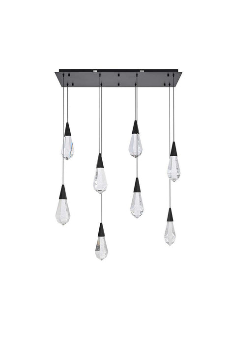 Elegant Lighting - 1013D36BK-02CR - LED Pendant - Amora - Black