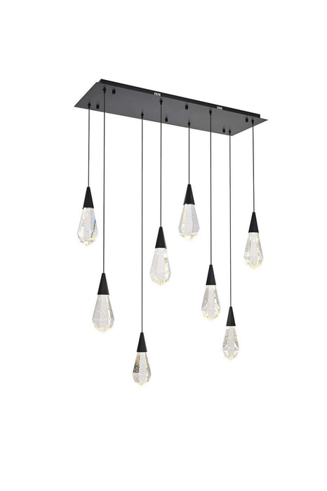 Elegant Lighting - 1013D36BK-02CR - LED Pendant - Amora - Black
