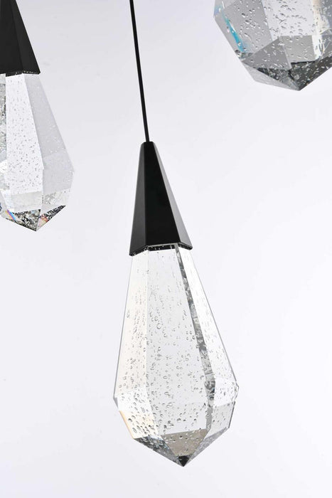 Elegant Lighting - 1013D36BK-02CR - LED Pendant - Amora - Black