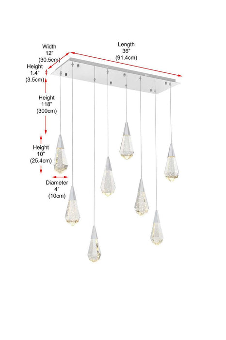 Elegant Lighting - 1013D36C-02CR - LED Pendant - Amora - Chrome