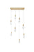 Elegant Lighting - 1013D36SG-02CR - LED Pendant - Amora - Satin Gold