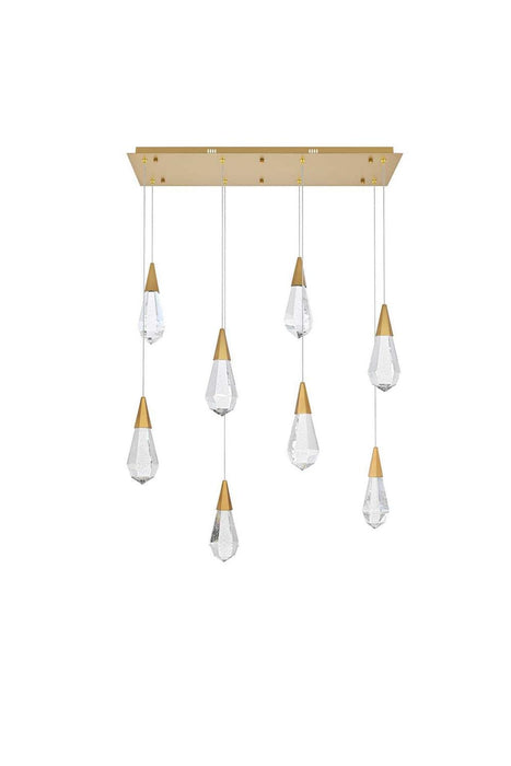 Elegant Lighting - 1013D36SG-02CR - LED Pendant - Amora - Satin Gold