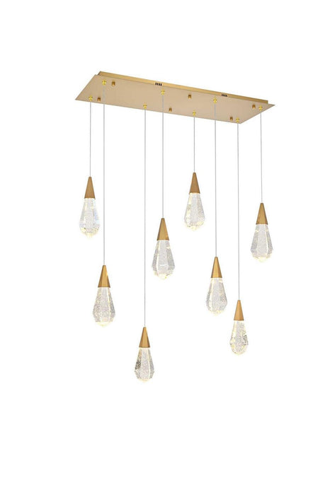 Elegant Lighting - 1013D36SG-02CR - LED Pendant - Amora - Satin Gold