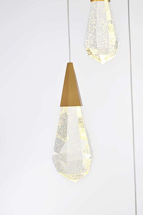 Elegant Lighting - 1013D36SG-02CR - LED Pendant - Amora - Satin Gold
