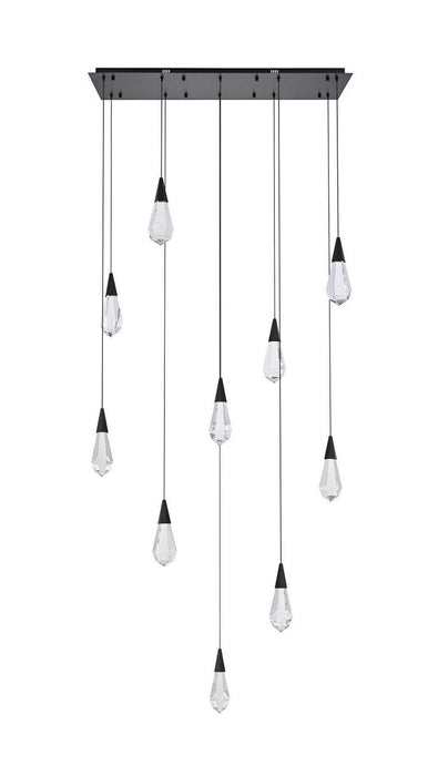 Elegant Lighting - 1013D42BK-02CR - LED Pendant - Amora - Black