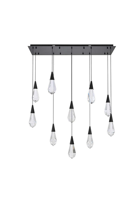Elegant Lighting - 1013D42BK-02CR - LED Pendant - Amora - Black