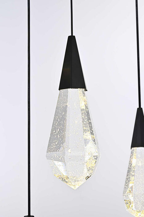 Elegant Lighting - 1013D42BK-02CR - LED Pendant - Amora - Black