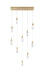 Elegant Lighting - 1013D42SG-02CR - LED Pendant - Amora - Satin Gold