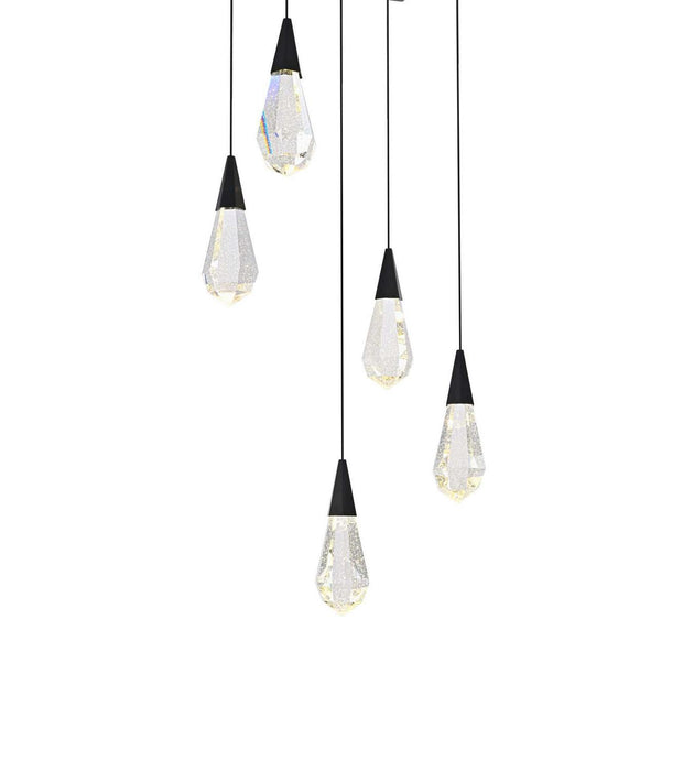 Elegant Lighting - 1013S16BK-02CR - LED Pendant - Amora - Black