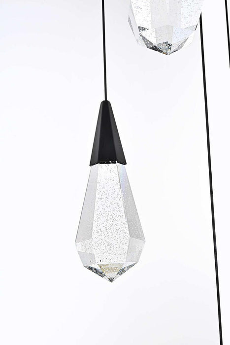 Elegant Lighting - 1013S16BK-02CR - LED Pendant - Amora - Black