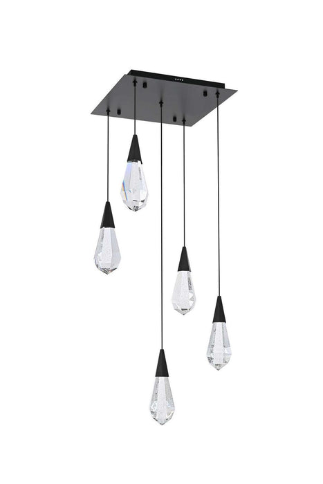 Elegant Lighting - 1013S16BK-02CR - LED Pendant - Amora - Black