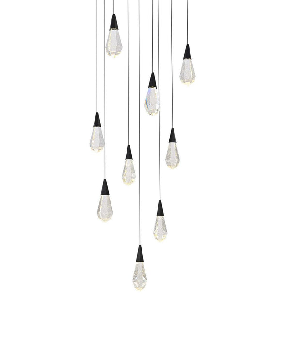 Elegant Lighting - 1013S20BK-02CR - LED Pendant - Amora - Black