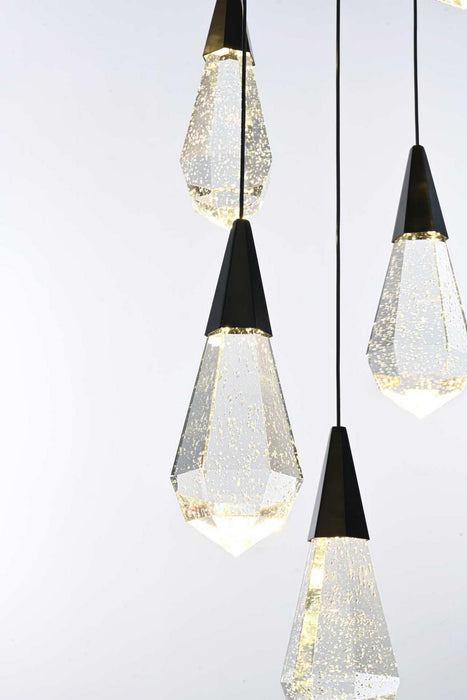 Elegant Lighting - 1013S20BK-02CR - LED Pendant - Amora - Black