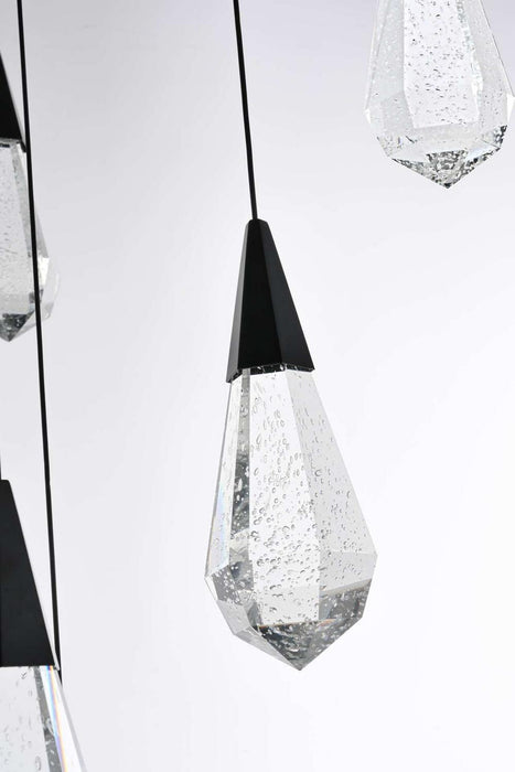 Elegant Lighting - 1013S20BK-02CR - LED Pendant - Amora - Black