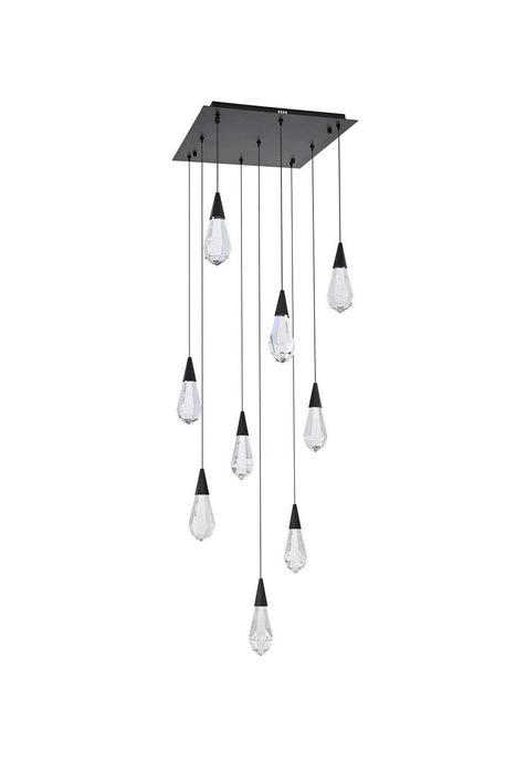 Elegant Lighting - 1013S20BK-02CR - LED Pendant - Amora - Black