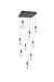 Elegant Lighting - 1013S20BK-02CR - LED Pendant - Amora - Black