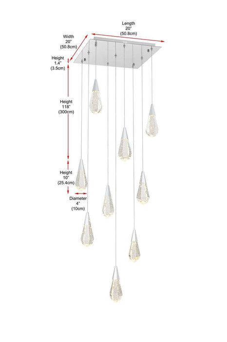 Elegant Lighting - 1013S20C-02CR - LED Pendant - Amora - Chrome