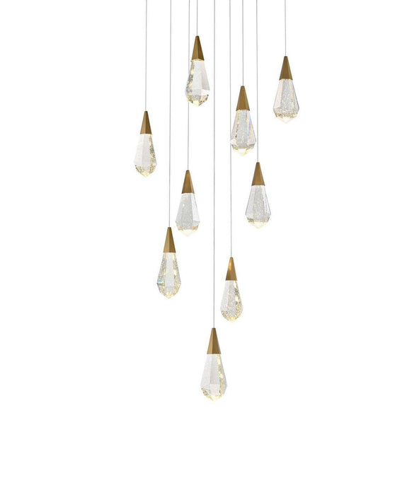 Elegant Lighting - 1013S20SG-02CR - LED Pendant - Amora - Satin Gold