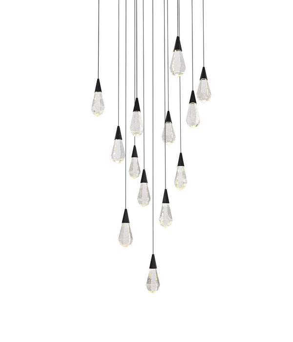 Elegant Lighting - 1013S26BK-02CR - LED Pendant - Amora - Black
