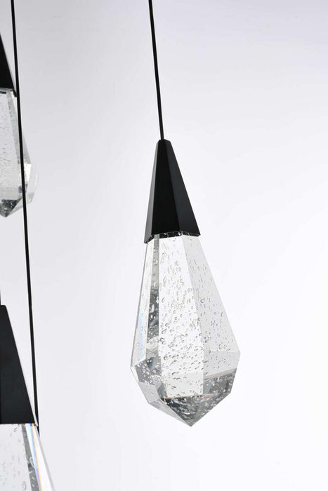 Elegant Lighting - 1013S26BK-02CR - LED Pendant - Amora - Black