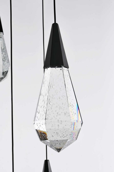 Elegant Lighting - 1013S26BK-02CR - LED Pendant - Amora - Black
