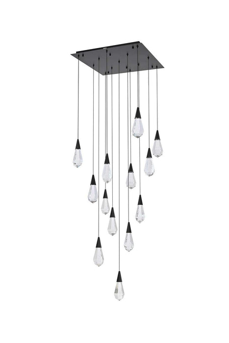 Elegant Lighting - 1013S26BK-02CR - LED Pendant - Amora - Black