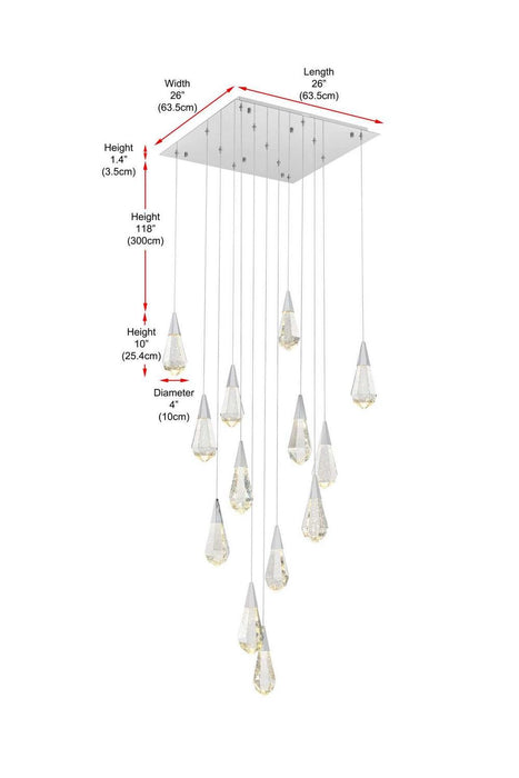 Elegant Lighting - 1013S26C-02CR - LED Pendant - Amora - Chrome