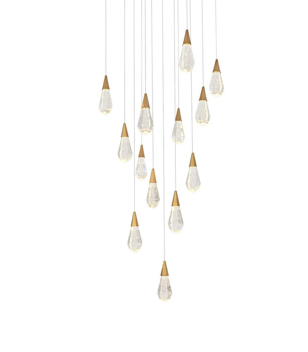 Elegant Lighting - 1013S26SG-02CR - LED Pendant - Amora - Satin Gold