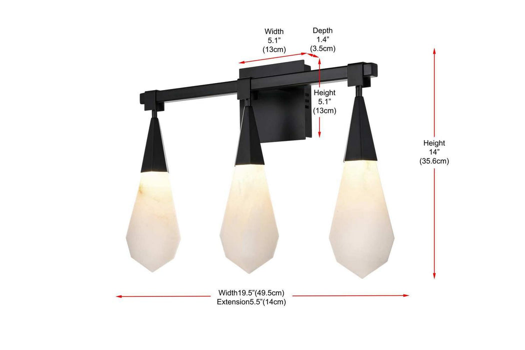 Elegant Lighting - 1013W20BK-22ST - LED Wall Sconce - Amora - Black