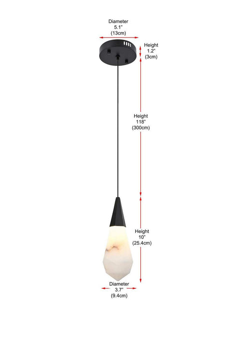 Elegant Lighting - 1013D5BK-22ST - LED Pendant - Amora - Black