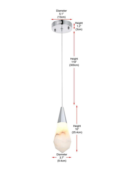 Elegant Lighting - 1013D5C-22ST - LED Pendant - Amora - Chrome