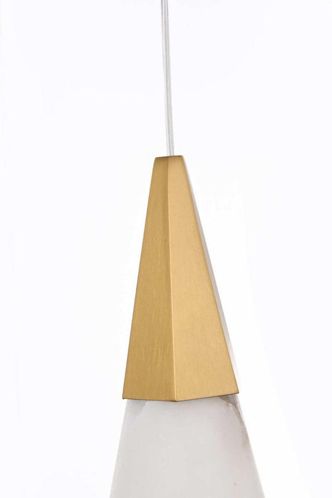 Elegant Lighting - 1013D5SG-22ST - LED Pendant - Amora - Satin Gold