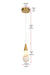 Elegant Lighting - 1013D5SG-22ST - LED Pendant - Amora - Satin Gold