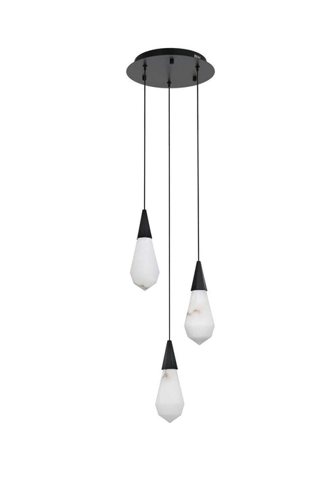 Elegant Lighting - 1013D12BK-22ST - LED Pendant - Amora - Black