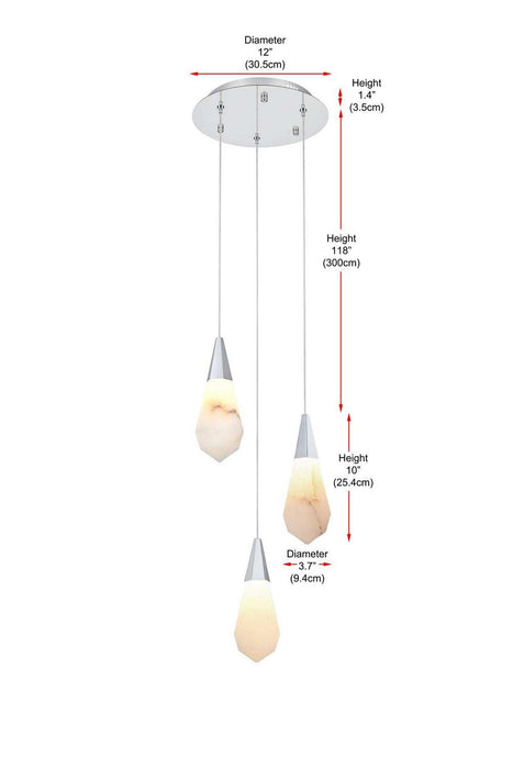 Elegant Lighting - 1013D12C-22ST - LED Pendant - Amora - Chrome