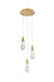 Elegant Lighting - 1013D12SG-22ST - LED Pendant - Amora - Satin Gold