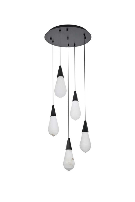 Elegant Lighting - 1013D16BK-22ST - LED Pendant - Amora - Black