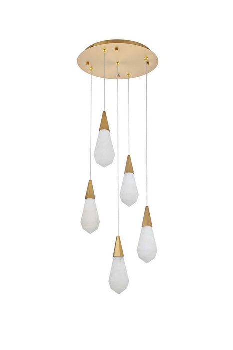 Elegant Lighting - 1013D16SG-22ST - LED Pendant - Amora - Satin Gold