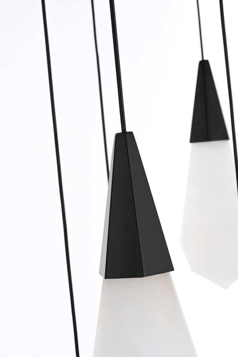 Elegant Lighting - 1013D20BK-22ST - LED Pendant - Amora - Black