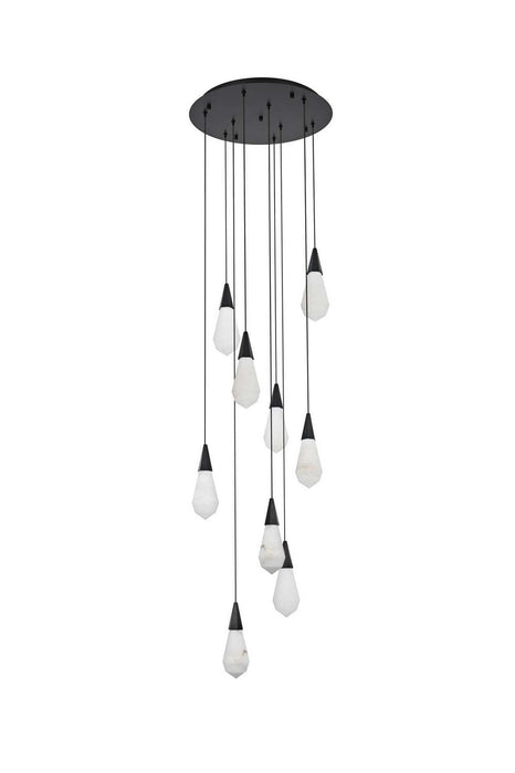 Elegant Lighting - 1013D20BK-22ST - LED Pendant - Amora - Black