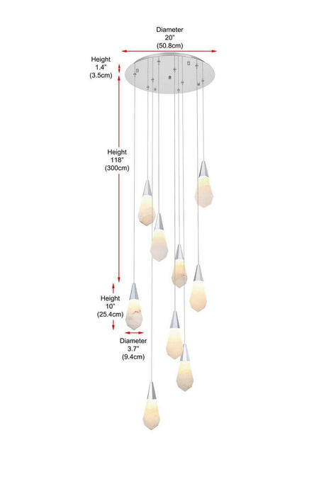 Elegant Lighting - 1013D20C-22ST - LED Pendant - Amora - Chrome