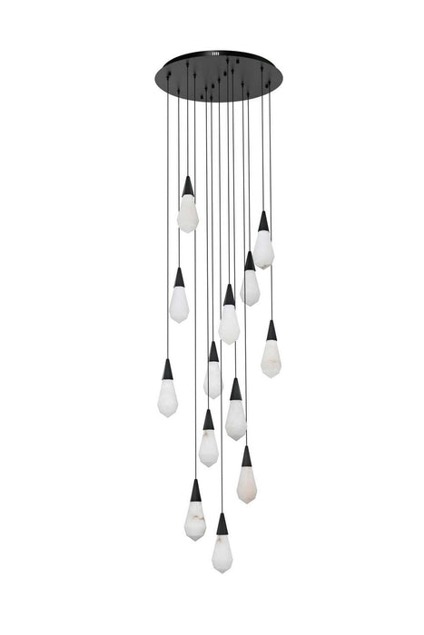 Elegant Lighting - 1013D24BK-22ST - LED Pendant - Amora - Black