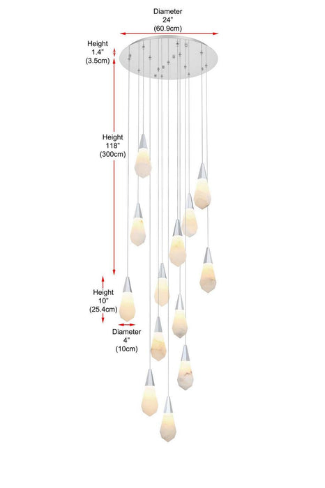 Elegant Lighting - 1013D24C-22ST - LED Pendant - Amora - Chrome