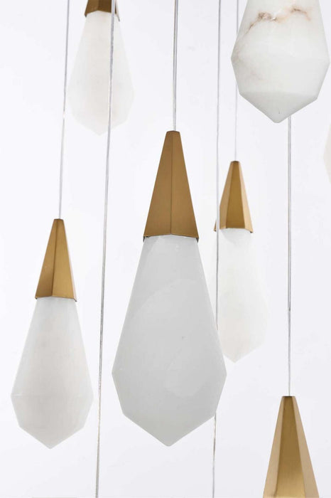 Elegant Lighting - 1013D24SG-22ST - LED Pendant - Amora - Satin Gold
