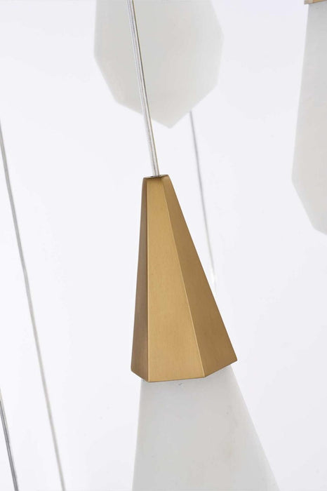 Elegant Lighting - 1013D24SG-22ST - LED Pendant - Amora - Satin Gold