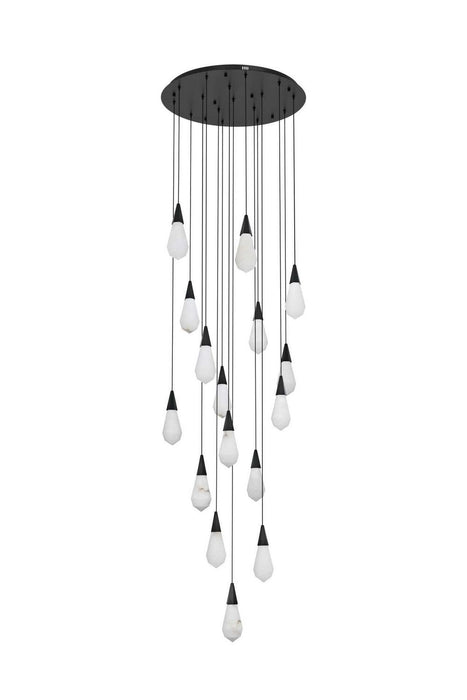 Elegant Lighting - 1013D28BK-22ST - LED Pendant - Amora - Black