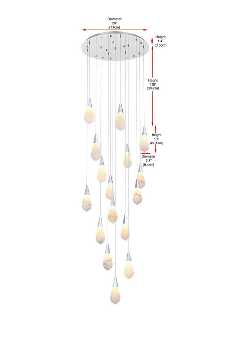 Elegant Lighting - 1013D28C-22ST - LED Pendant - Amora - Chrome
