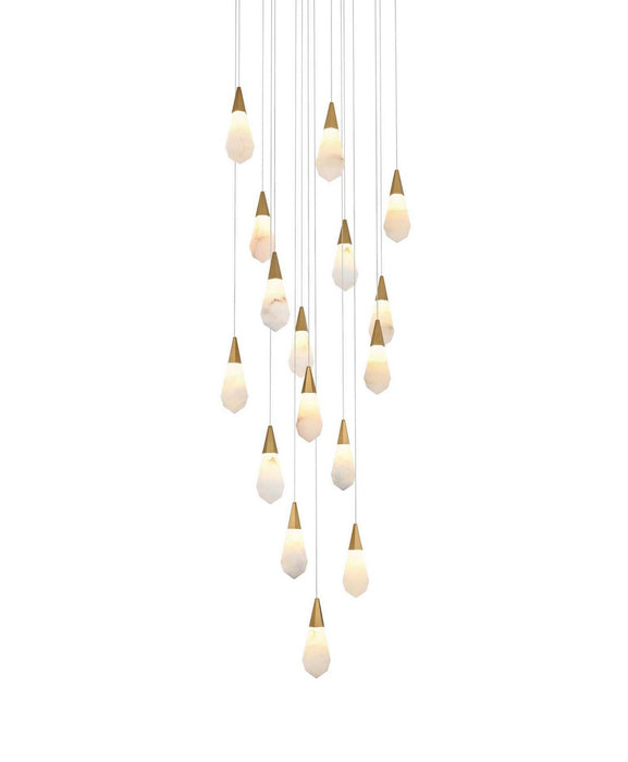 Elegant Lighting - 1013D28SG-22ST - LED Pendant - Amora - Satin Gold